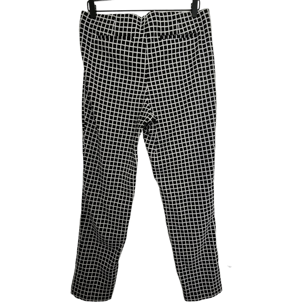 Adriana Papell Black & White Pull-on Pants Women Size 12 - Picture 2 of 8